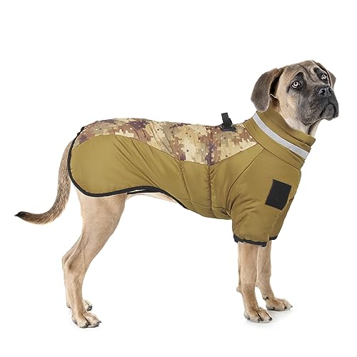 OCSOSO Hundemantel Winter, Hundejacke Hundepullover für Kleine Mittlere Große Hunde - Wasserdicht Winterjacke Tarn Hund Thermomantel, Wintermantel Jacke Hunde Mantel mit Beinen (Grün, XL) von OCSOSO