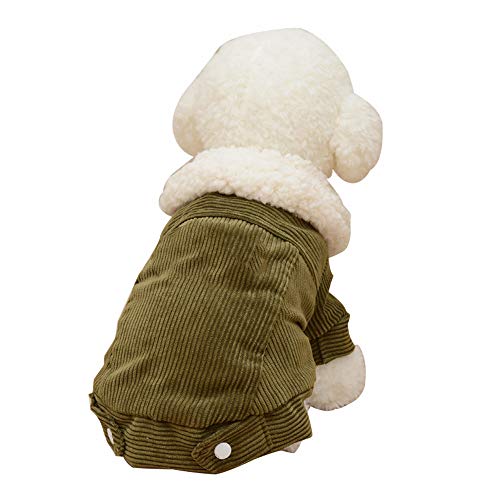 Hunde Wintermantel Haustier Katze Hund Pullover Warme Hundepullover Cat Kleidung Fleece Haustier Mantel für Welpen Small Medium Large Dog von ODOKEI