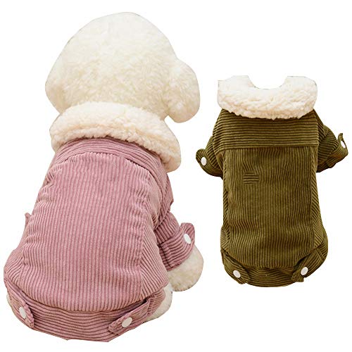 Hunde Wintermantel Haustier Katze Hund Pullover Warme Hundepullover Cat Kleidung Fleece Haustier Mantel für Welpen Small Medium Large Dog von ODOKEI