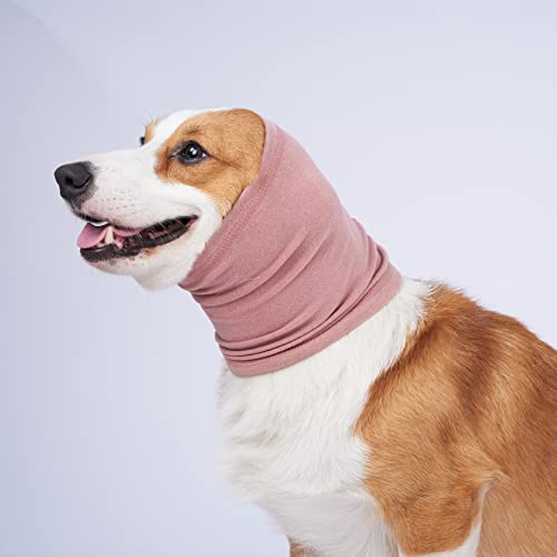 Hunde-Wintermützen, Ohren- und Nackenwärmer, Hunde-Schal, Stirnband für Hunde, Lärmschutz, Rosa, Größe S von ODSSDAPU