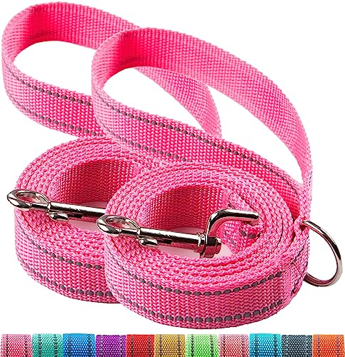 OEFEO Reflektierende Hundeleine für große und mittelgroße und kleine Hunde, starke und langlebige Nylon-Leinen für Spaziergänge und Training, 1,8 m lange Hundeleine mit D-Ring für Welpen, 2,5 cm x 1,8 von OEFEO