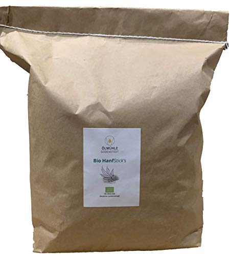 Bio Hanfpellets Hanfsticks 5kg | 100% Bio | mit Öko-Strom in Niedersachsen hergestellt, direkt aus der Ölmühle Godenstedt von Ölmühle Godenstedt