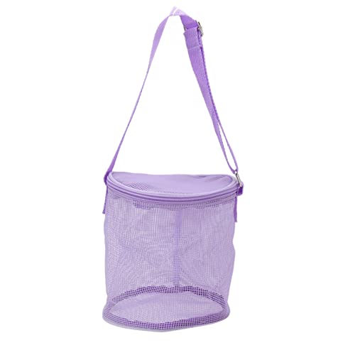 Kleintiertasche Atmungsaktive, Hamsterbett, tragbare Hamstertasche mit verstellbaren Schultergurten und abnehmbarem Kissen, für draußen Kaninchen Igel Meerschweinchen Hamster (Purple) von OFFAXE