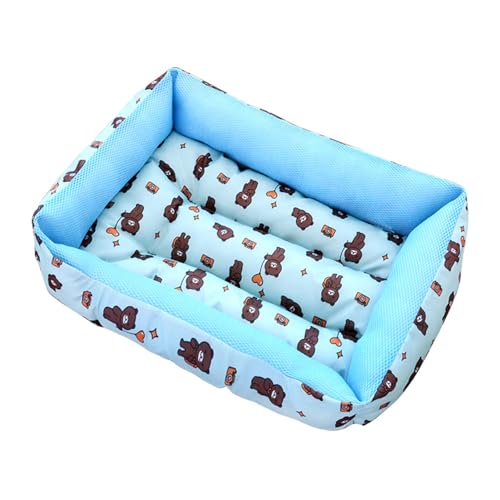 OFFAXE Hundebett, atmungsaktiven Hundesofa, Baumwollpolsterung Vierseitiges Nackenrolle Kissen, rutschfeste Unterseite Hundekorb, Abnehmbar und Waschbar, Mittelgroße Hunde, 50x35cm, von OFFAXE