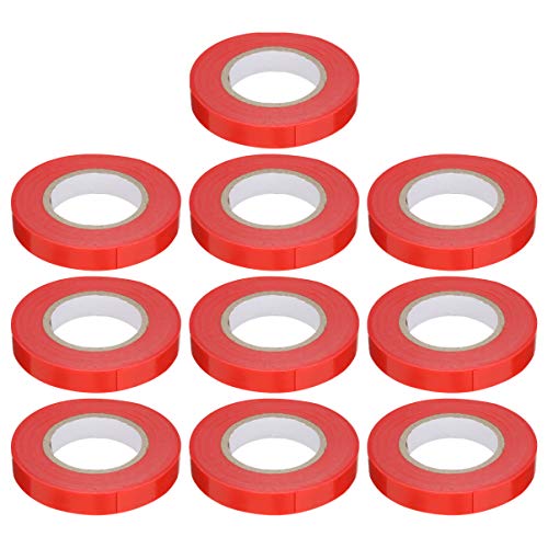 OFFSCH 10er-Pack Pflanzenbindeband 30 M PVC-stretchband Für Pflanzenbindemaschine Rot Wiederverwendbar Für Die Gartenarbeit von OFFSCH