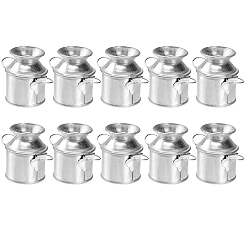 OFFSCH 10pcs Miniatur -eisentöpfe Mini Milch Kessel Blumentopf Gartenbedarf von OFFSCH