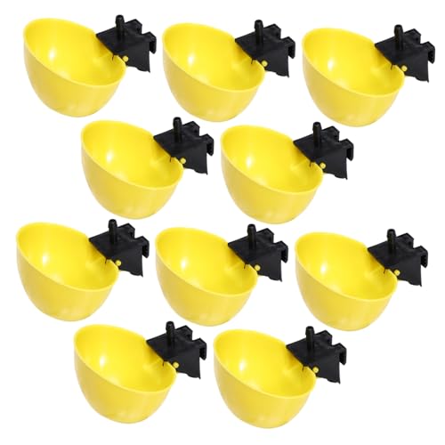 OFFSCH Exquisite Handwerkskunst 10PCs Taube Wasser Feeder Automatische Trinken Schalen für Vögel Gelb von OFFSCH