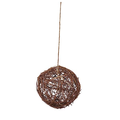 OFFSCH Hängendes Kolibri-Nest-Vogel-nistmaterial 20cm Rattan-Nest-vogelbeobachtung von OFFSCH