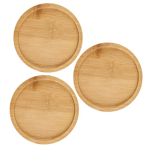 OFFSCH 3St Holzpalette Topf Tablett Untersetzer für Pflanzen saftiger Pflanzentopf Spalier Pflanzer zimmerpflanzen Aufbewahrungsschale für Blumen Topfschalen für Pflanzen hölzern von OFFSCH