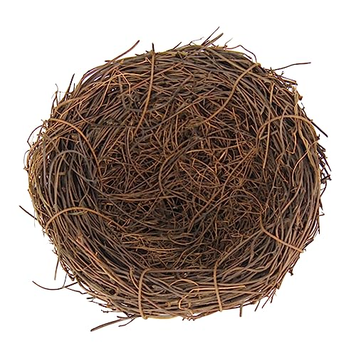 OFFSCH 6pcs Woven Rattan Bird Nest Hanging Bird House Garden Bird Nest Bird Nest Ornament Easter Birds Nest Christmas Tree Decorations Simulation Bird Nest Decor Model Vine Self Made von OFFSCH