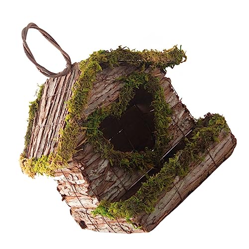 OFFSCH Das Vogel Nest Hirse Rustic Home Decor House Parrot Toys Outdoor Decor Hängende Vogelvögel Fenster Vogelfutterhäuscht von OFFSCH