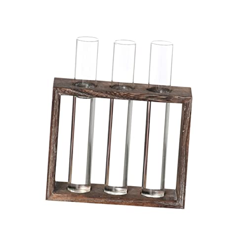 OFFSCH Glasröhrenvase Transparent Für Hydrokultur Reagenzglasvase Mit Antikem Holzrahmen Dekoration Für Innengarten Einfache Blumenarrangementbehälter Mit Löchern OFFSCH Glasröhrenvase Transparent Für Hydrokultur Reagenzglasvase Mit Antikem Holzrahmen Dekoration Für Innengarten Einfache Blumenarrangementbehälter Mit Löchern von OFFSCH