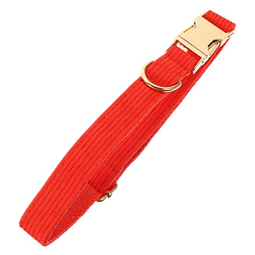 OFFSCH Hundehalsband Haustier Krawatten Haustier-halsdekoration Aus Stoff Anziehhalsband Für Haustiere Kragen Mit Schlichtem Design Welpen-Krawatten Outdoor-zubehör Rot Tuch von OFFSCH