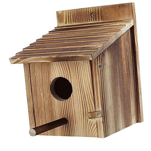 OFFSCH Outdoor Dekoration Holzverkleidung Outdoor Vogelkäfig Holz Dekor Schlüpfnest Hängender Vogel Haus Hängender Vogel Schlafnest Vogel Hängenest Vogelnest Zaunkönig Warmhalten Inkubator Holz von OFFSCH