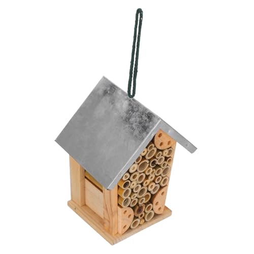 OFFSCH Outdoor-Hotel Bestäuberhaus Für Bienen Insektenhotel Im Garten Marienkäfer Insektenhaus Insektenbienenhaus Im Freien Insekten Lebensraum Hotelgarten Hängendes Holz von OFFSCH