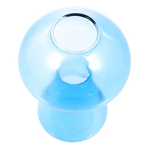 OFFSCH Pilzvase Kreative Vase Tischvase Desktop-Ornament Hydrokulturbehälter Für Pflanzen Blue Glas von OFFSCH