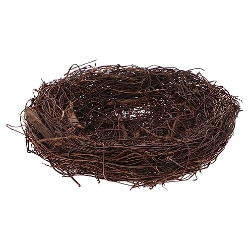 OFFSCH Rattan Vogelnest Vogelnest Frühlingsvogel Vogelhaus künstlicher Vogelnest-Anhänger Vogel-Bonsai-Ornament Gartenvogelnest Vogelnest-Bastelarbeiten Vogelnest-Anhänger weben Baumrebe von OFFSCH