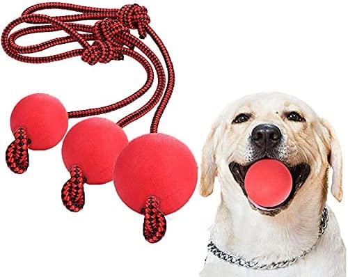 OFKPO Hundespielzeug,Hunde Spielzeug Ball aus Naturgummi Für große und kleine Hunde(Rot) von OFKPO