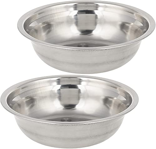 Hundenapf – 2 Stück – Stahlnapf – Edelstahl Hunde Wassernapf – Metall tiefe Futternäpfe für Doggie – 400 ml von OFXDD