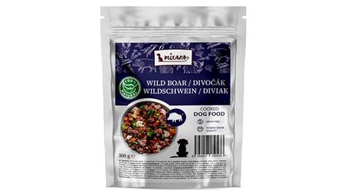 OGF® MIXÁNO1er WildWildschwein: gekochte haltbare Mischung für Hunde, gesundes und ausgewogenes Futter für Hunde mit empfindlichem Magen & Nahrungsmittelallergien (1, Wildfleisch (1er x 300g)) von OGF