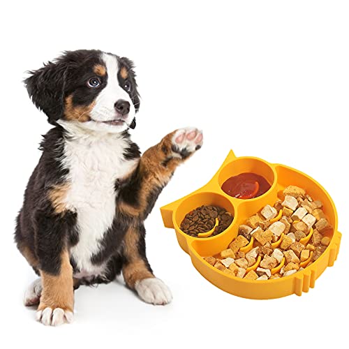 IYSHOUGONG 1 x Haustier-Leckunterlage, für langsames Fressen, Trainingsleckplatte, Silikon-Pad, Haustierfuttermatte, rutschfeste Matte für Hunde und Welpen von OGKLFDPOH
