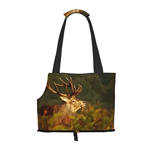 Animal Deer Faltbare Hundetragetasche, Tragetasche, geeignet für Welpen, kleine Hunde und Katzen für Outdoor-Reisen von OGNOT
