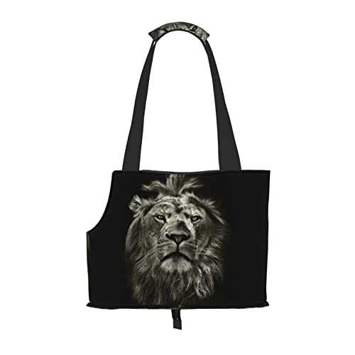 Black Lion Faltbare Hundetragetasche, Tragetasche, geeignet für Welpen, kleine Hunde und Katzen für Outdoor-Reisen von OGNOT