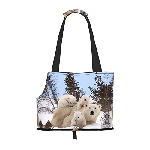 Eisbär Faltbare Hundetragetasche Geldbörse Tragetasche Geeignet für Welpen, kleine Hunde und Katzen für Outdoor Reisen von OGNOT