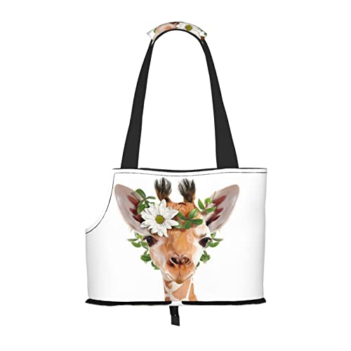 Giraffe Faltbare Hundetragetasche, Tragetasche, geeignet für Welpen, kleine Hunde und Katzen für Outdoor-Reisen von OGNOT