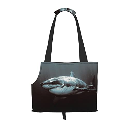 Great White Shark Faltbare Hundetragetasche, Tragetasche, geeignet für Welpen, kleine Hunde und Katzen für Outdoor-Reisen von OGNOT