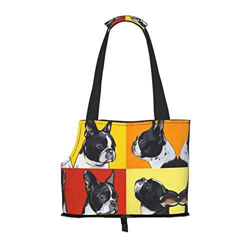 Niedlicher Mops, faltbare Hundetragetasche, Tragetasche, geeignet für Welpen, kleine Hunde und Katzen für Outdoor-Reisen von OGNOT