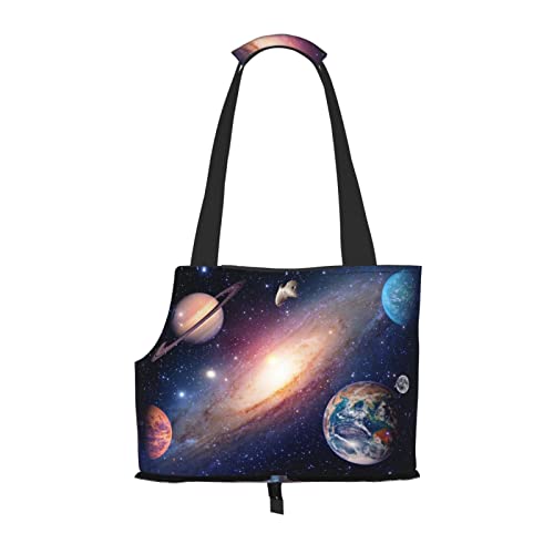 Universe Galaxy Outer Space Faltbare Hundetasche Tragetasche Geldbörse Tragetasche Geldbörse Geldbörse Geeignet für Welpen, kleine Hunde und Katzen für Outdoor Reisen von OGNOT