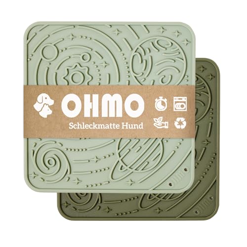 OHMO Schleckmatte Hund, Leckmatte für Welpen Katze - 2 Pcs Klein, für Haustier Angst Relief und langsam füttern, Lebensmittelqualität Silikon von OHMO