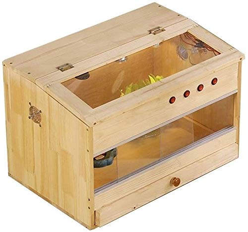 Tragbarer Kleiner Amphibientank, Büro-Reptilien-Terrarium, Schildkrötenkäfigbox, Uhrenaufzuchttank – Reptilien-Amphibienkäfig, Eidechsen-Schildkröten-Schlangenbox von OHaGin