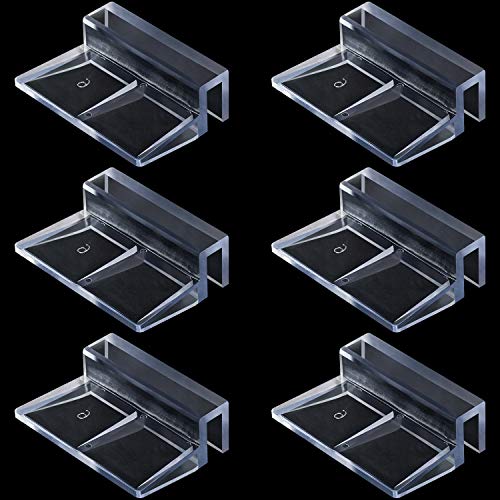 OIIKI 6 Stück Aquarium-Glasabdeckungs-Clips, Klammer aus Acryl, Halterung für Aquariumdeckel, Klammern, für Aquarien (6 mm) von OIIKI