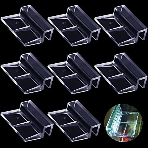 OIIKI 8 Stück Aquarium-Glasabdeckungs-Clip, transparente Acryl-Halterungen, Aquarium-Deckel-Clips, Klemmen für Aquarien (8 mm) von OIIKI