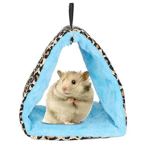 OKAT Warme Haustier Hängenester, Vogel Hängematte Bett Hütte Käfig Pad Vogel Hängezelt für Vögel für kleine Hamster(L, Leopard) von OKAT