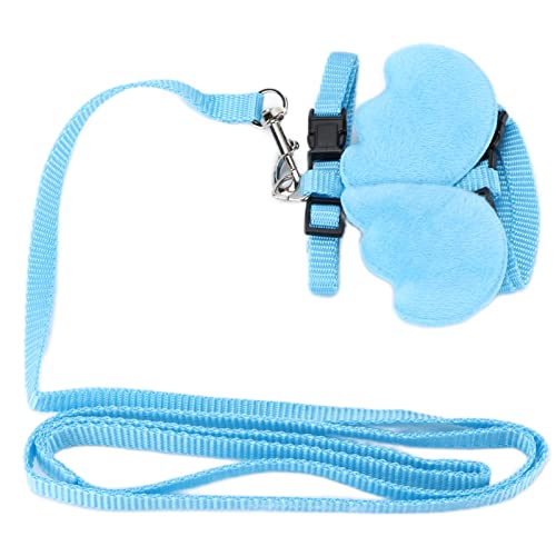 Pet Harness Leine Set, verstellbare Außenseite Walking Chicken Ducks Leine Rope Brustgurt für Ente(Blau, S) von OKAT