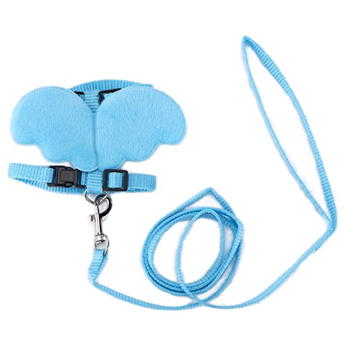 Pet Harness Leine Set, verstellbare Außenseite Walking Chicken Ducks Leine Rope Brustgurt für Ente(Blau, m) von OKAT