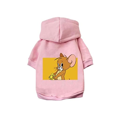 Haustierkleidung Bedruckt Welpen Hoodie Mantel Winter Warm Haustier Kleidung Chihuahua Pullover Welpe Katze Kapuze Hund Haustier Kleidung-4,XL von OKGD