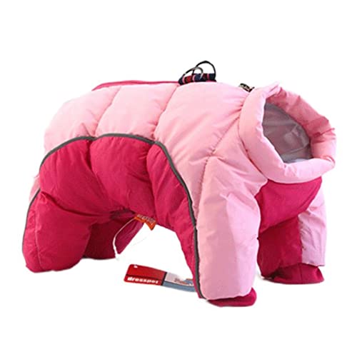 Hundebekleidung für den Winter, warm, dick, für kleine und mittelgroße Hunde, wasserdicht, französische Bulldogge, Chihuahua, Haustierkleidung, Rosa, XXXL von OKGD