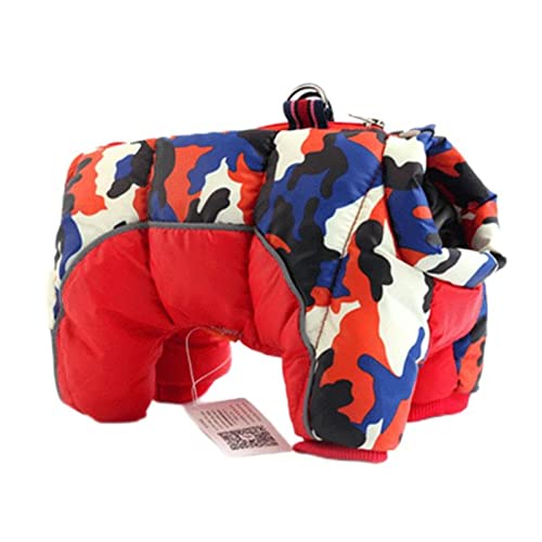 Hundebekleidung für den Winter, warm, dick, für kleine und mittelgroße Hunde, wasserdicht, französische Bulldogge, Chihuahua, Haustierkleidung, Rot, XXXL von OKGD