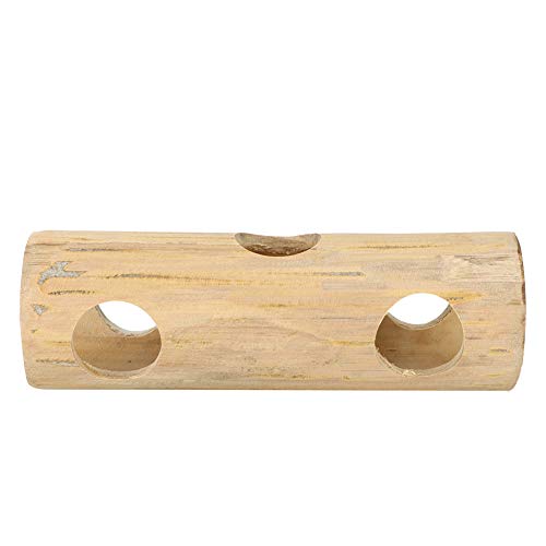 Hamster-Tunnelröhre, Übungsröhre aus Holz mit Löchern, Wald-Hohlbaumstamm, Guckloch-Design, Aktivitätsspielzeug für Chinchillas, Meerschweinchen, Eichhörnchen, Hamster, Mäuse, (L) von OKJHFD