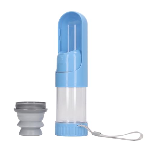 Hundewasserflasche, 2-in-1-Hundewasserflasche, tragbar, auslaufsicher, Haustier-Wasserspender für Hunde, Katzen, Spaziergänge im Freien, Reisen, für Haustiere, Hunde, Katzen, (Blue) von OKJHFD