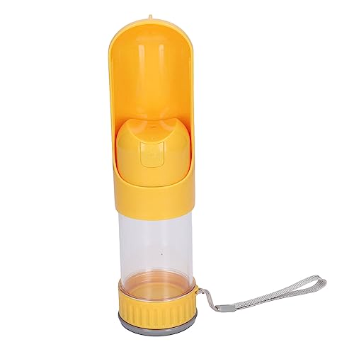 Hundewasserflasche, 2-in-1-Hundewasserflasche, tragbar, auslaufsicher, Haustier-Wasserspender für Hunde, Katzen, Spaziergänge im Freien, Reisen, für Haustiere, Hunde, Katzen, (Yellow) von OKJHFD