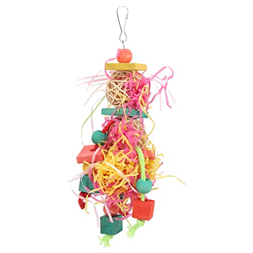 OKJHFD Bird Shredding Toys,Parrots Chewing Hanging Toys,Multipurpose Colorful Foraging Shredding Toys Birds Cage Accessories for Conure Cockatiel Budgies Lovebird Parrot von OKJHFD