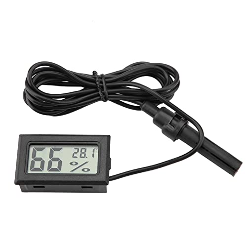 OKJHFD Eingebettetes Mini-LCD-Thermometer, Hygrometer-Feuchtigkeitstemperaturmonitor mit externer Sonde für Inkubator, Reptilienpflanze, Humidor, Gitarrenkoffer, Gewächshaus von OKJHFD