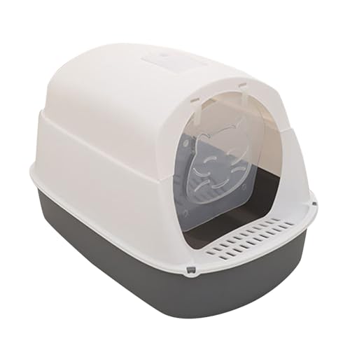 OKJHFD Enclosed Cat Litter Box Durable Structure Odor Proof Scratch Resistant Kitten Toilet Box Cat Potty for Indoor Grey, Fits in Most Corners OKJHFD Enclosed Cat Litter Box Durable Structure Odor Proof Scratch Resistant Kitten Toilet Box Cat Potty for Indoor Grey, Fits in Most Corners von OKJHFD