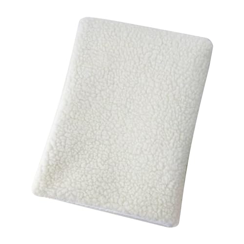 OKJHFD Haustier-warmes Wattepad-Bett, Haustier-Matratze, Bodenmatte, Hundebett-Pad, weiche, bequeme Lammwolle-Haustier-Schlafmatte, Haltbarkeit, Haustier-Bettmatte für Kiste, (White) von OKJHFD