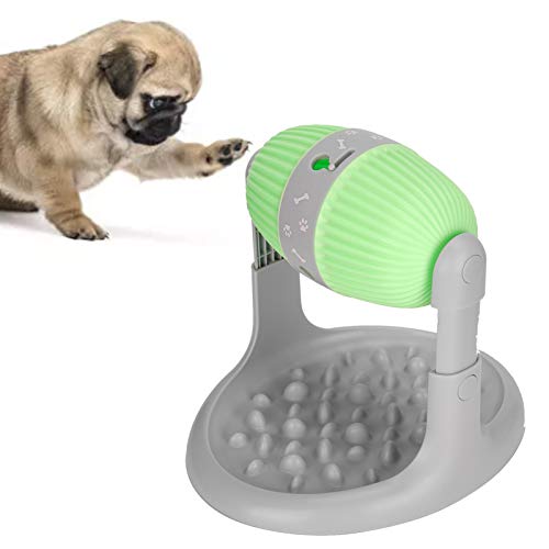 OKJHFD Hunde-Puzzle-Spielzeug, multifunktionales Hundetraining, auslaufender Futterball, interaktiver Spin-Futterspender für Katzen, kreativer Leckerli-Spender für intelligente kleine (Green) von OKJHFD